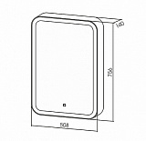 Зеркало-шкаф AZARIO Фиджи 50 (500х750 R-78) (LED-00002362)