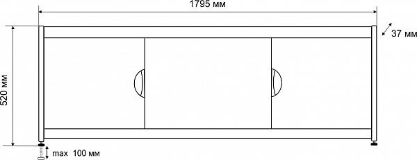 Экран под ванну Emmy "Малибу" 1,8 м