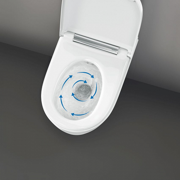 Унитаз-биде подвесной Geberit AquaClean Sela 146.224.21.1 панель хром