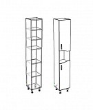 Шкаф-пенал Corozo Креста 55 белый SD-00000338