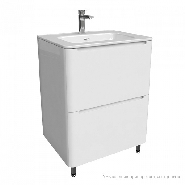 Тумба напольная, белая, 60 см, Edifice, IDDIS, EDI60WFi95. Подходит ум. 0106000i28