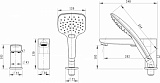 Врезной смеситель на 3 отверстия Bravat Iguassu F5173218CP-1-RUS