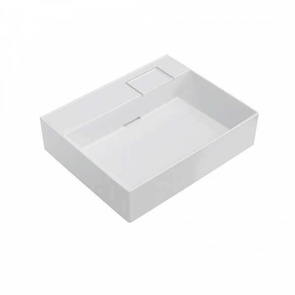 Раковина Kerama Marazzi LOGICA мебельная\подвесная без отверстий 60, белая глянцевая