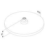 947050300 Apollo верхний душ, круг, черный