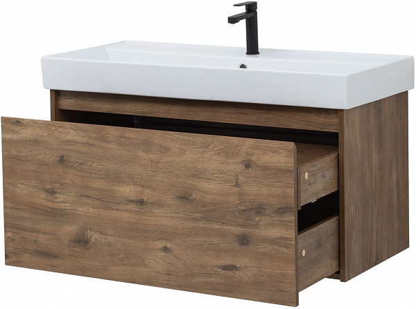 Тумба под раковину Aquanet Nova Lite 100 дуб рустикальный (1 ящик) 00249520