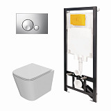 Сет: Инстал.OLI 80 ECO +панель Globe хр.глянц., OLI+Унитаз Point Ника