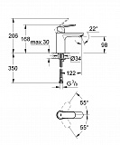 Смеситель для раковины GROHE Eurosmart Cosmopolitan 23327000