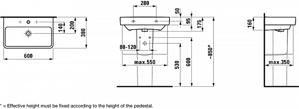 Раковина Laufen Pro S 8.1895.9.000.104.1