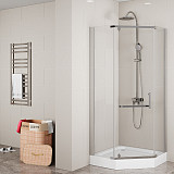 Душевое ограждение Mirsant без поддона  Aurora 100 (с дугами и аксессуарами)