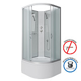 Душ.каб. NG-2307-14BK (800х800х2000) высокий поддон(40см) стекло МАТОВОЕ 4 места