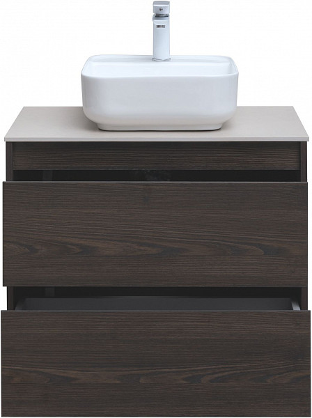 Тумба под раковину Aquanet Nova Lite 75 дуб черный (2 ящика) 00287895