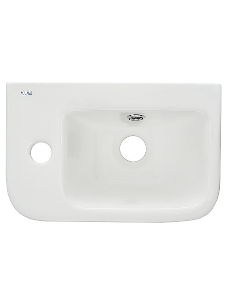 AQM5006L Умывальник AQUAme с отверстием под смеситель. Левый. 375х245х135