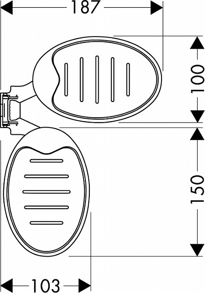 Набор мыльниц Hansgrohe Raindance Cassetta 28698000