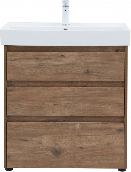 Тумба под раковину Aquanet Nova Lite 75 дуб рустикальный (3 ящика) 00302474