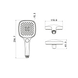 Лейка для душа, хром, Slide, IDDIS, SLI3F0Ci18