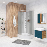 Душ.каб. NG-33974-14LBKG (900х700х2000) средний поддон (26см) стекло МАТОВОЕ 4 места