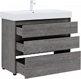 Тумба под раковину Aquanet Nova Lite 100 дуб рошелье (3 ящика) 00302479