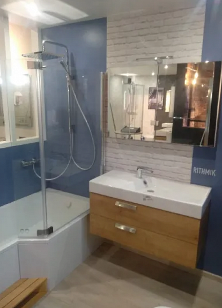 Шторка для ванны с двойной панелью 111.5x140 см Jacob Delafon Bain Douche NEO E4930-GA