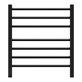 Полотенцесушитель электрический Point Веста PN70756B П7 500x600, диммер слева, черный