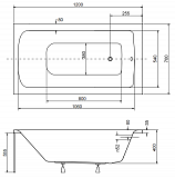 Акриловая ванна Besco Talia 120x70 WAT-120-PK
