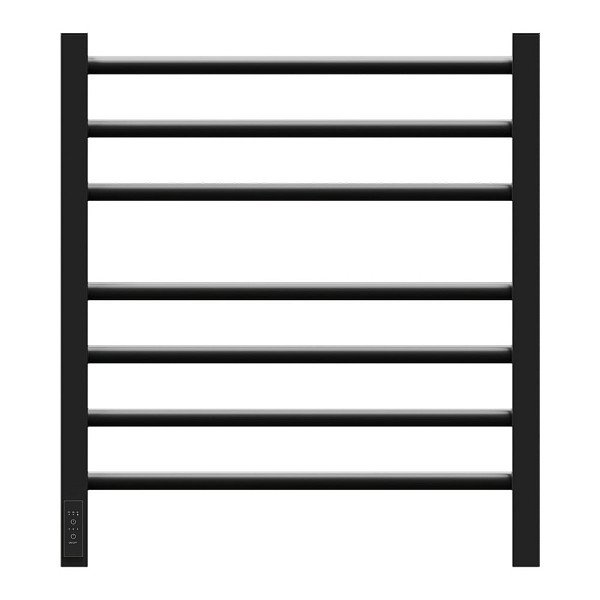 Полотенцесушитель электрический Point Веста PN70756B П7 500x600, диммер слева, черный