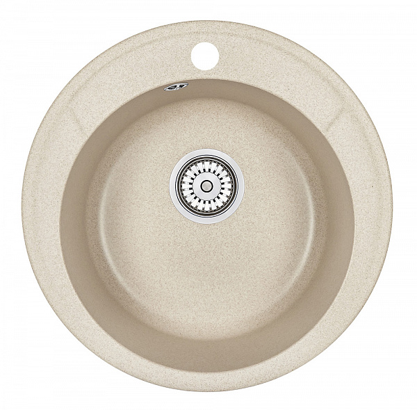 Мойка кухонная Granula круглая кварц 4802, БЕЖЕВЫЙ