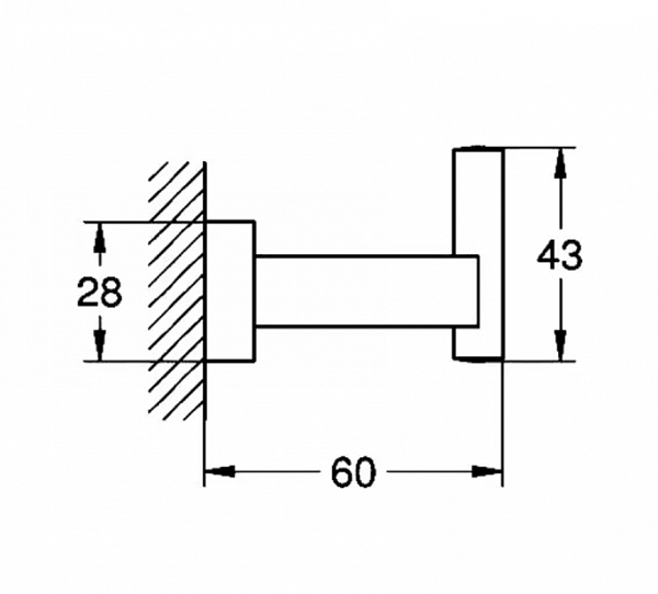 Крючок Grohe Essentials Cube 40511001 Хром