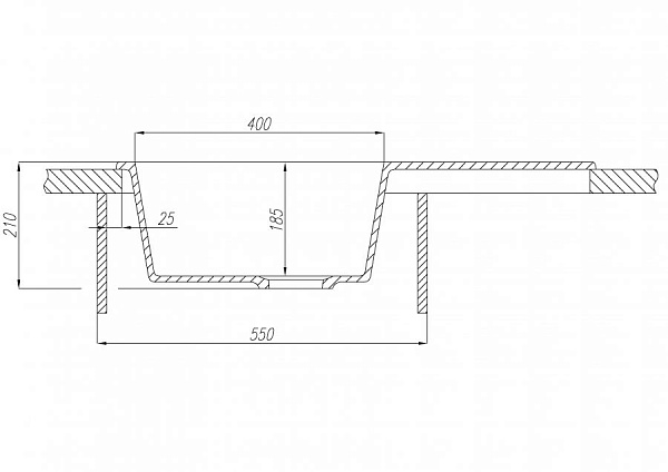 Мойка для кухни Aquaton Паола круглая с крылом серая 1A714032PA230