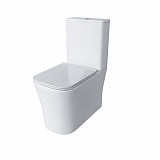 Унитаз Classic GR-4467S (620*360*820) напольный БЕЗОБОДКОВЫЙ с тонкой крышкой, 2 места