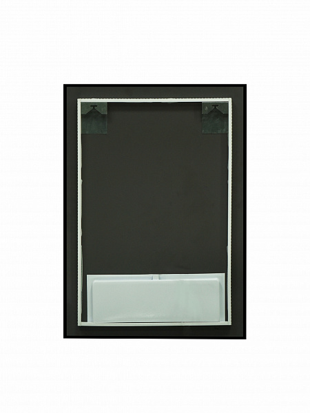 Зеркало Континент "Amer Led" с фоновой подсветкой, бесконтактным сенсором, черной окантовкой 500х700