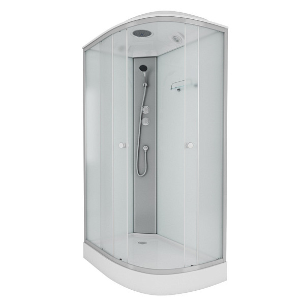 Душ.каб. NG-4312-14L (1200х800х2150) низкий поддон(13см) стекло МАТОВОЕ 3 места