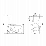 Унитаз-компакт Santeri Виктория декор бежевый 1.P301.6.S07.00B.F