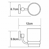 Подстаканник одинарный Wasserkraft Rhein K-6228
