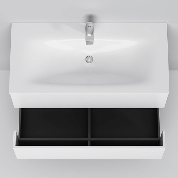 M70AWCC1002WG Spirit V2.0, Раковина мебельная, керамическая, 100 см, встроенная, цвет: белый, глянец