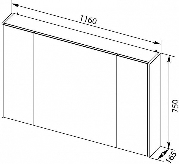 Зеркало-шкаф Aquanet Остин 120 белый 00203926