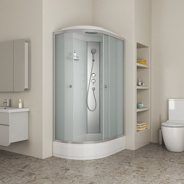 Душ.каб. NG-3324-14R (1200х800х2150) низкий поддон(26см) стекло МАТОВОЕ 4 места