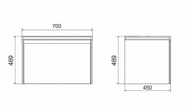 Тумба подвесная Klaufs 70.1Y tpKLA.70.1Y-616.216