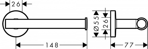 Бумагодержатель Hansgrohe Logis Universal 41726000