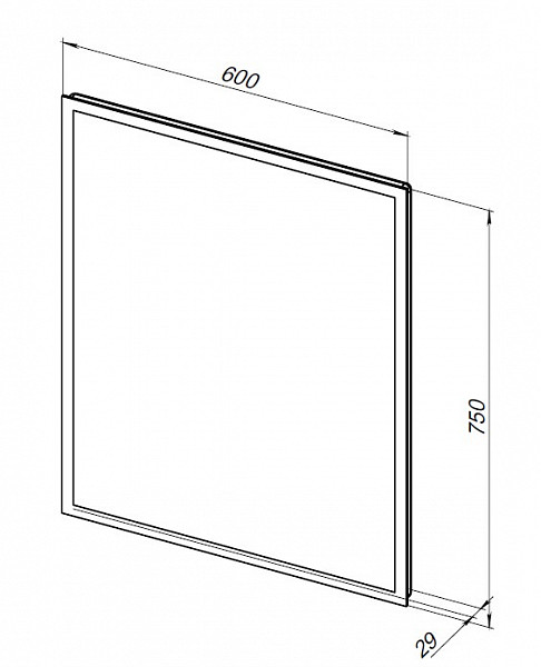 Зеркало Aquanet Оптима 60 белый матовый 00288963