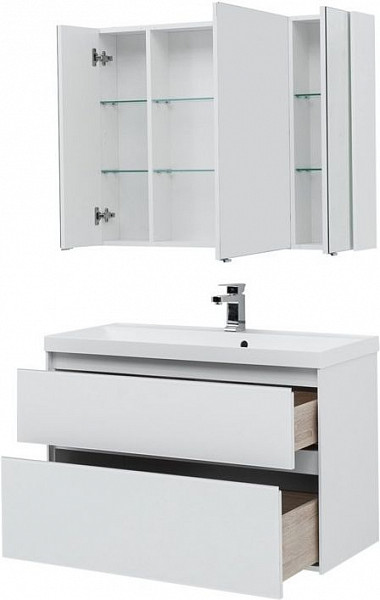 Мебель для ванной Aquanet Гласс 100 белый 00240468