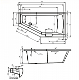 Акриловая ванна Riho Geta 170x90 левая B032001005