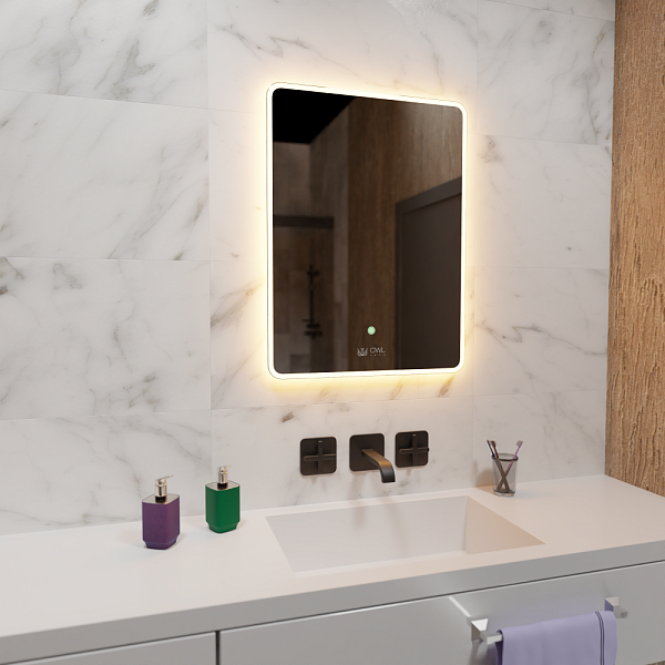 Skansen Зеркало с LED подсветкой и сенсором, 600х800