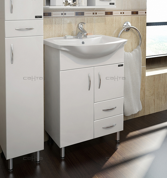 Тумба под раковину Грация 60 2 ящика Санта 201020