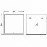 Зеркало AZARIO Minio 800х600 влагостойкое с подсветкой (CS00071909)