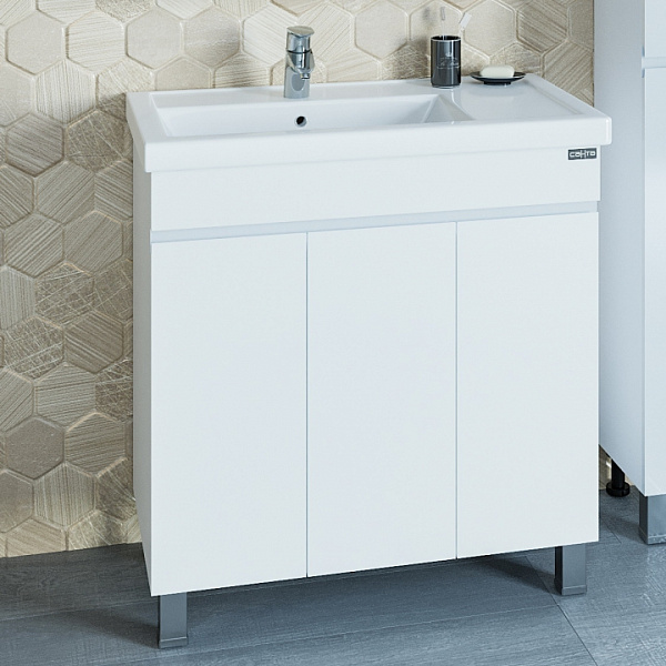 Тумба под раковину напольная Марс 80 3 двери Санта 700217