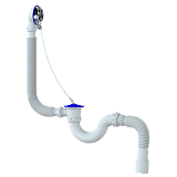 Слив-перелив Unicorn S32 прямоточный с гибким соединением 40 см