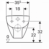Унитаз подвесной Geberit Renova Compact Square 206145000