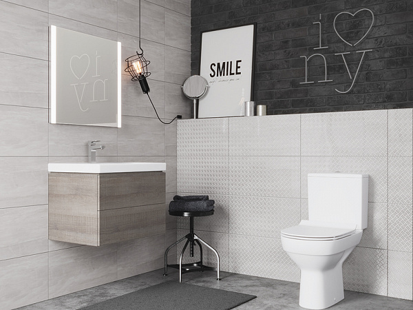 Подвесной Унитаз Cersanit City Clean On S-MZ-CITY-Con-S-DL-w, тонкая крышка с микролифтом