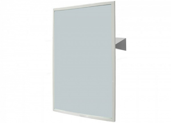 Зеркало антивандальное 800х600 c регулировкой угла наклона и рамкой из нержавеющей стали глянцевой