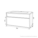 Тумба подвесная с ящиком, белая, 100 см, Esper, IDDIS, ESP10W0i95. Подходит ум. 4501000i28
